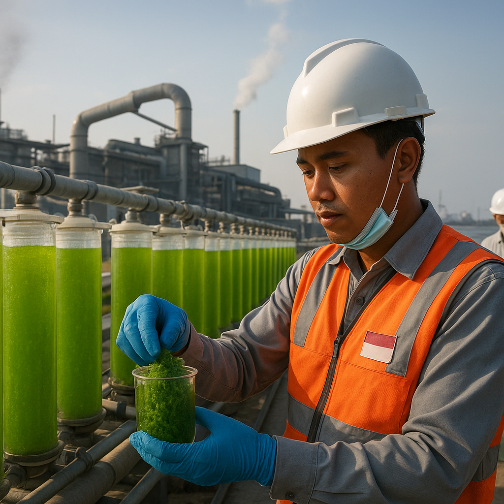 Bioreaktor Mikroalga untuk Serap Emisi dan Hasilkan Pakan dari CO2 Pabrik