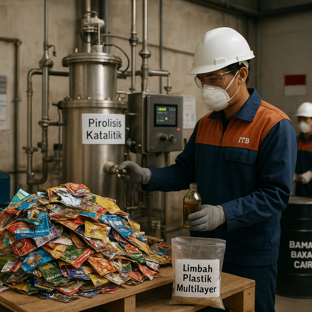 Konversi Limbah Plastik Multilayer Menjadi Bahan Bakar Cair dengan Teknologi Pirolisis Katalitik