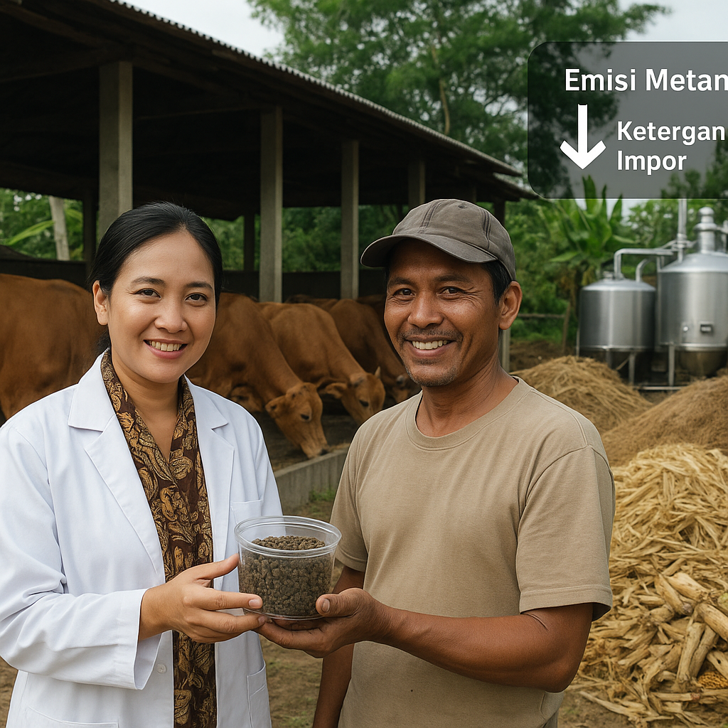 Inovasi Pakan Ternak dari Limbah Pertanian Kurangi Emisi Metana dan Ketergantungan Impor