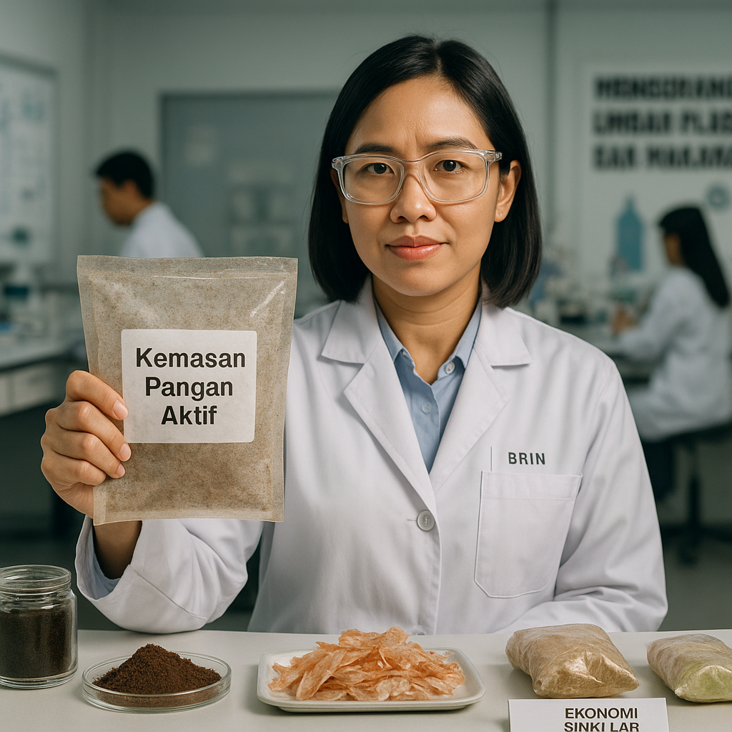 Kemasan Pangan Aktif BRIN dari Ampas Kopi dan Kulit Udang Kurangi Limbah Plastik dan Makanan
