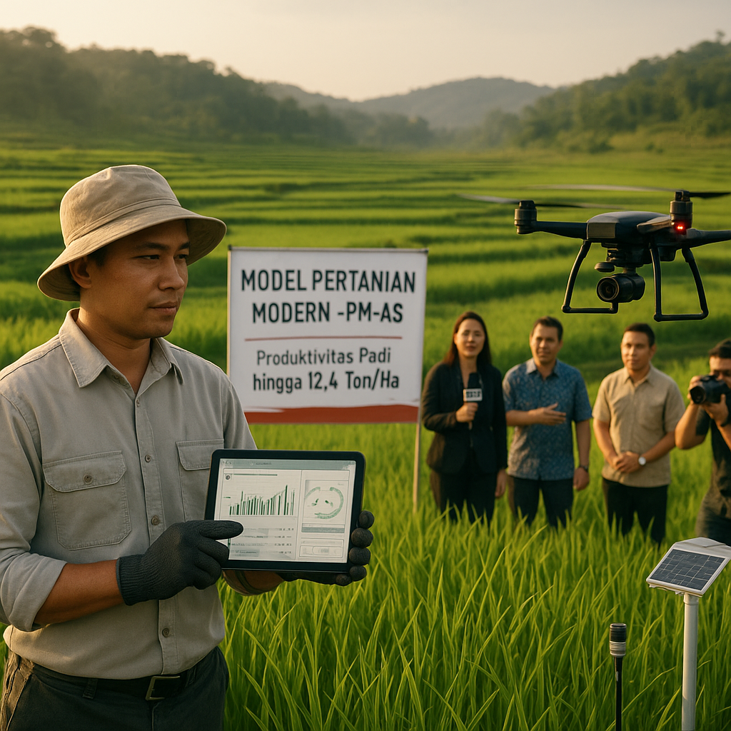 Model Pertanian Modern PM-AAS Klaim Tingkatkan Produktivitas Padi Hingga 12,4 Ton/Ha