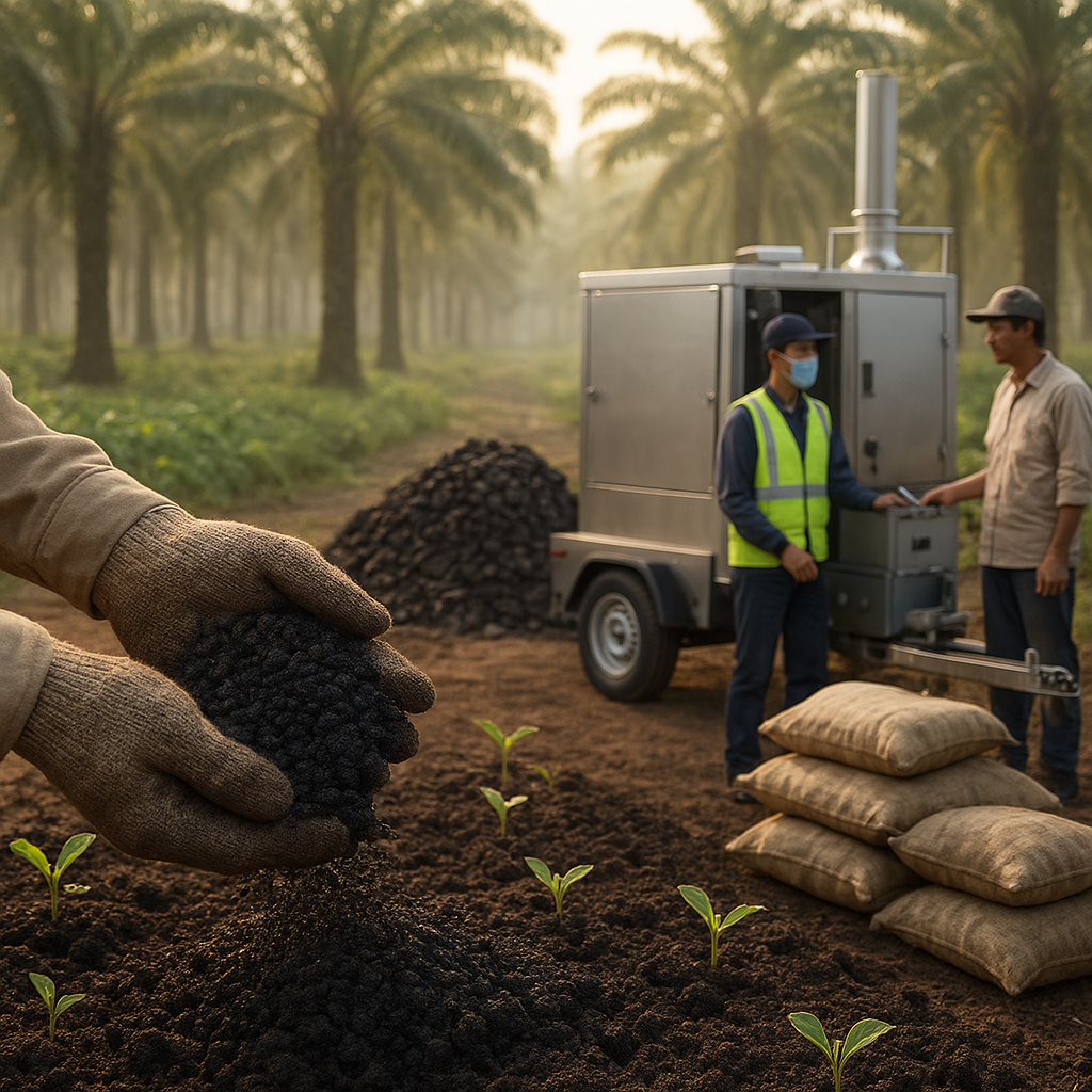 Biochar dari Cangkang Sawit: Solusi Tingkatkan Kesuburan Tanah dan Serap Karbon