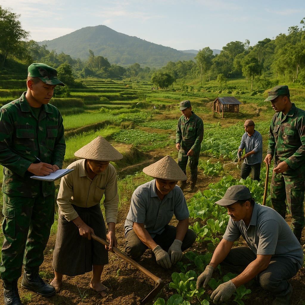 Kemitraan TNI AD dengan Petani Kembangkan Lahan Pertanian Terintegrasi di Perbatasan