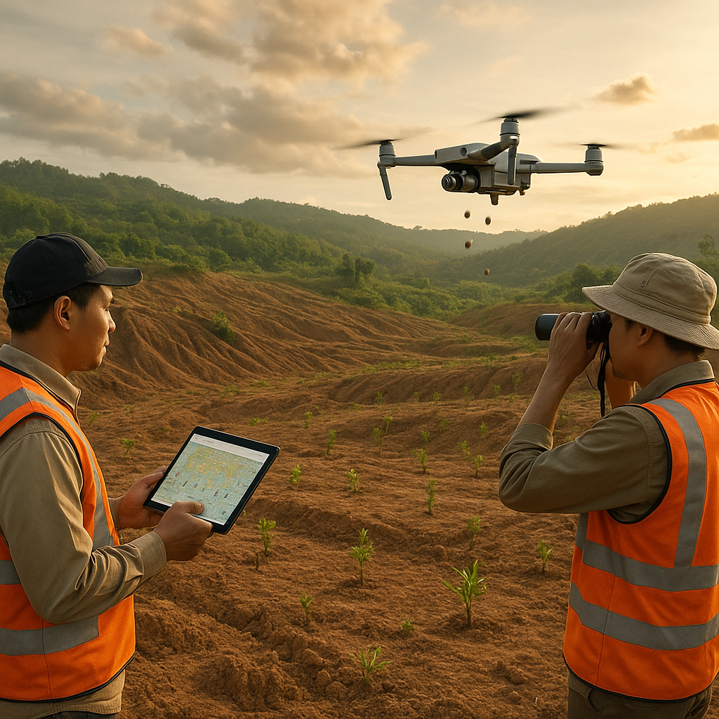 Penggunaan Drone untuk Pemetaan dan Penanaman Reboisasi di Lahan Kritis