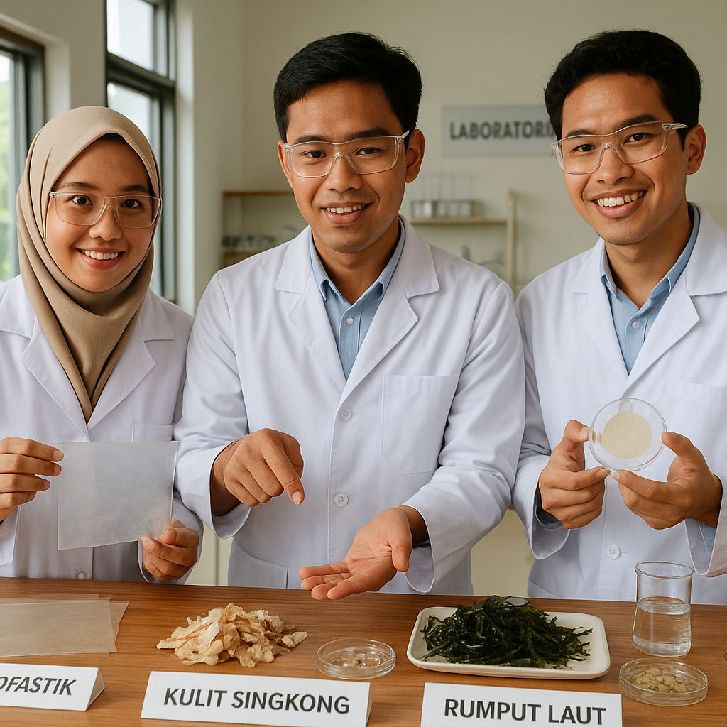 Inovasi Mahasiswa Indonesia: Bioplastik dari Limbah Kulit Singkong dan Rumput Laut, Ramah Lingkungan dan Mudah Terurai