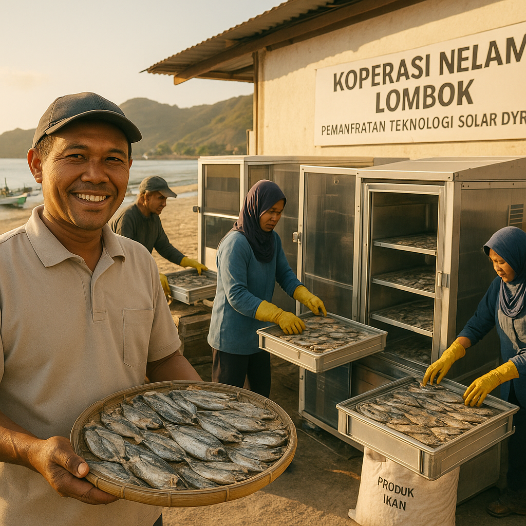 Koperasi Nelayan di Lombok Manfaatkan Teknologi Solar Dryer untuk Tingkatkan Kualitas dan Nilai Jual Ikan Asin