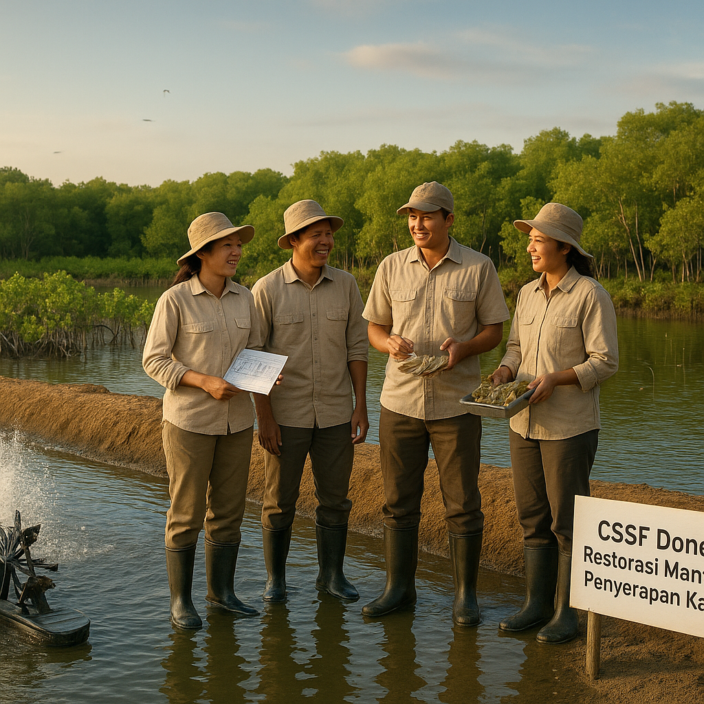 Model Tambak Udang Ramah Iklim Pertama di Asia Hasilkan 52 Ton/Ha dan Pulihkan Mangrove