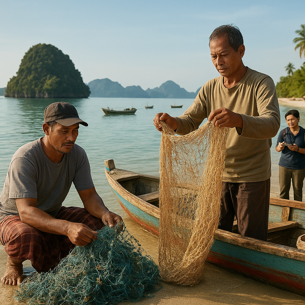 Program 'Zero Waste Fishing Gear' Ganti Jaring Ikan Tradisional dengan Material Biodegradable di Kepulauan Riau