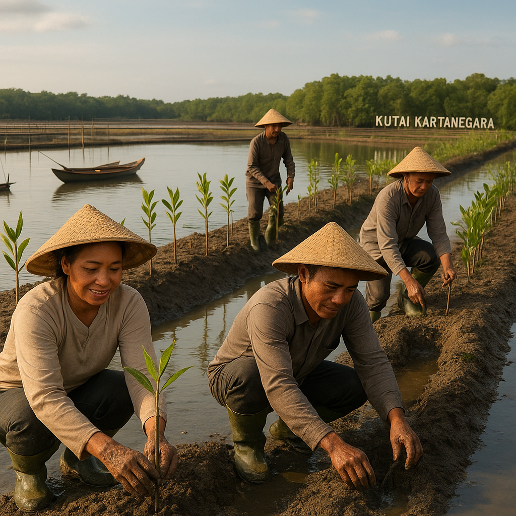 Pola Silvofishery Tingkatkan Minat Petambak dalam Rehabilitasi Mangrove di Kutai Kartanegara