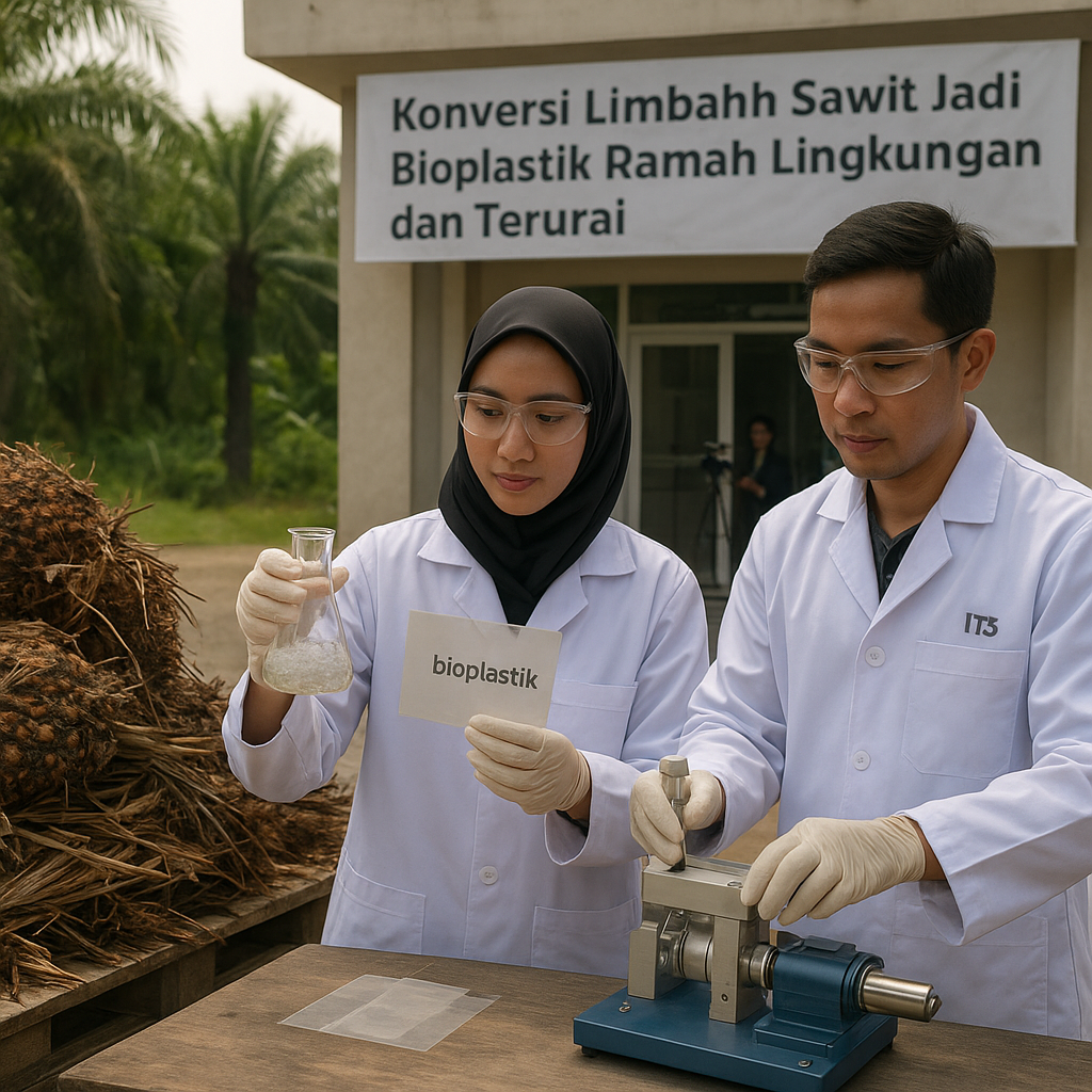 Konversi Limbah Sawit Jadi Bioplastik Ramah Lingkungandan Terurai