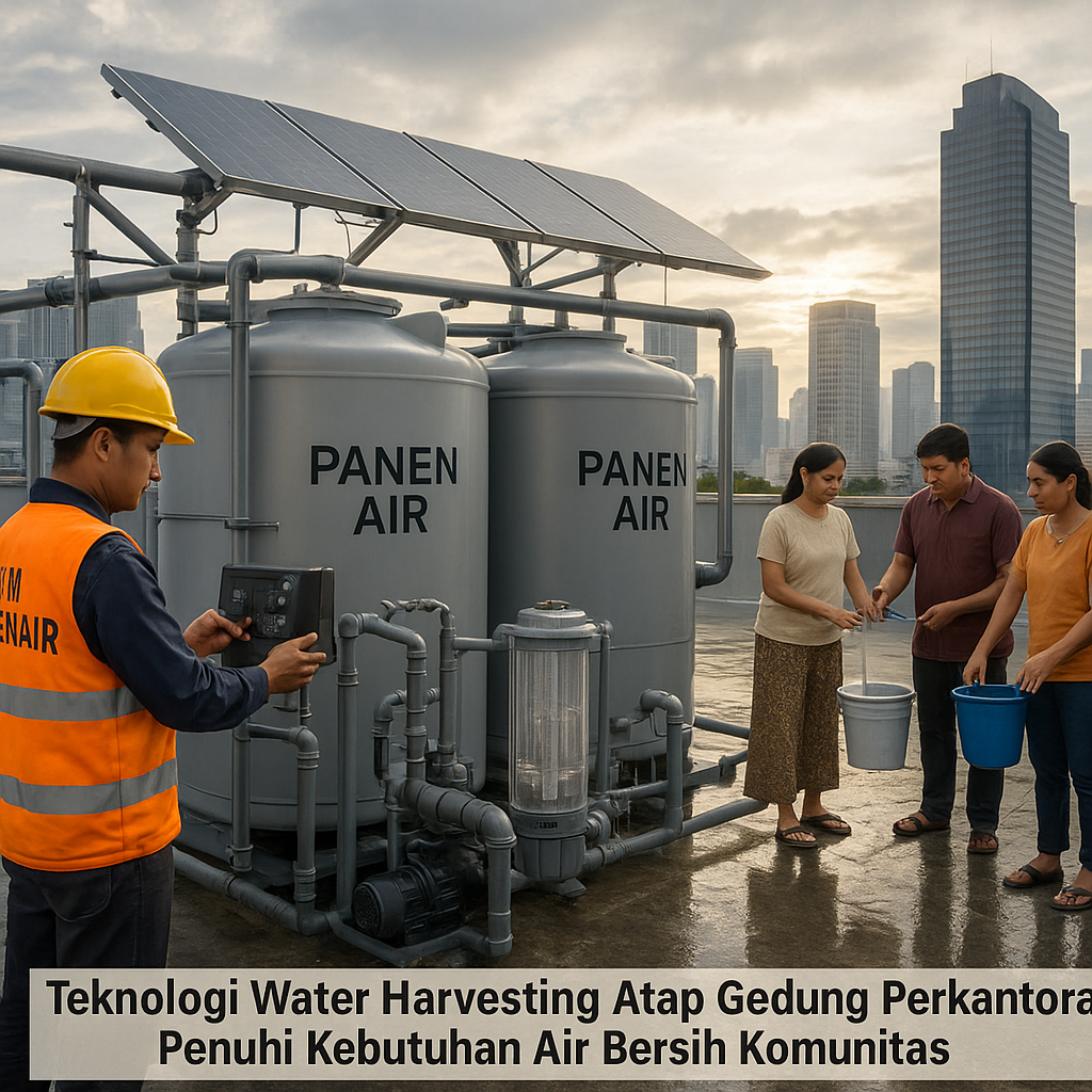 Teknologi 'Water Harvesting' Atap Gedung Perkantoran Penuhi Kebutuhan Air Bersih Komunitas