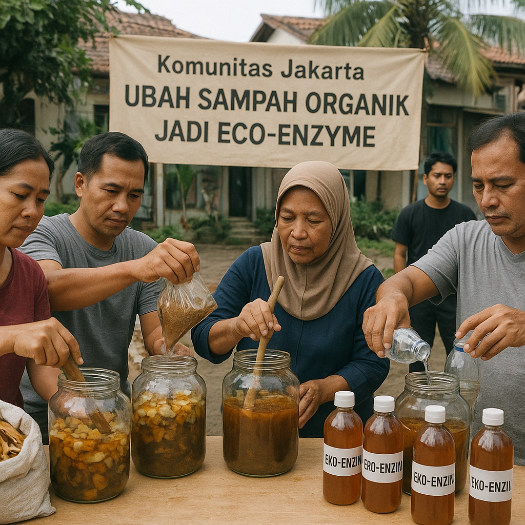Komunitas di Jakarta Ubah Sampah Organik Jadi Eco-Enzyme untuk Pengganti Pupuk & Pembersih