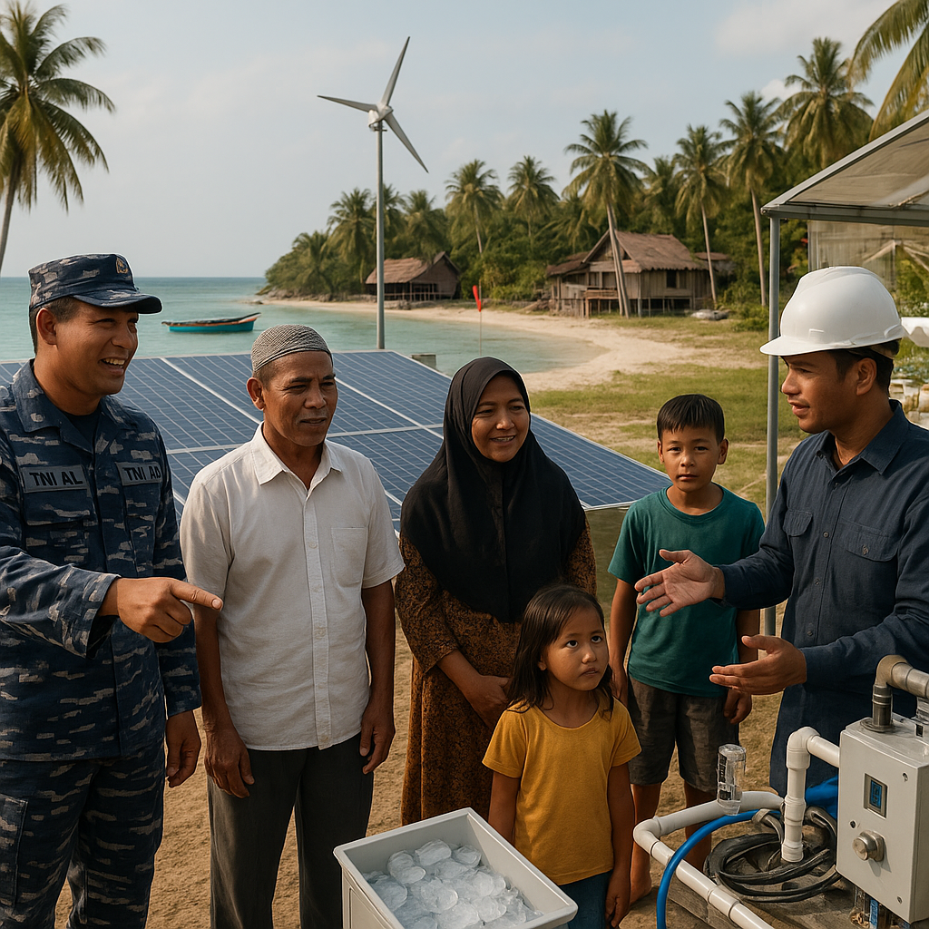 TNI AL Bantu Kembangkan Desa Mandiri Energi dan Pangan di Pulau Terpencil dengan Teknologi Hybrid