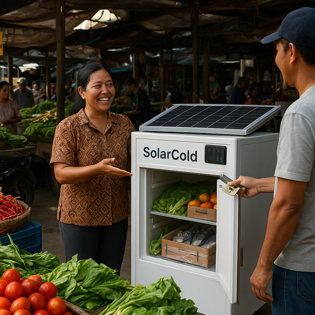 Startup Rintisan 'Solar Cold Chain' Bawa Teknologi Pendingin Tenaga Surya ke Pasar Tradisional untuk Kurangi Food Loss