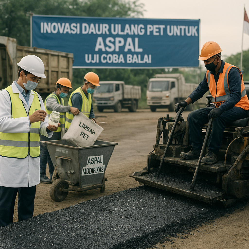 Konversi Limbah Plastik PET menjadi Bahan Baku Aspal Modifikasi