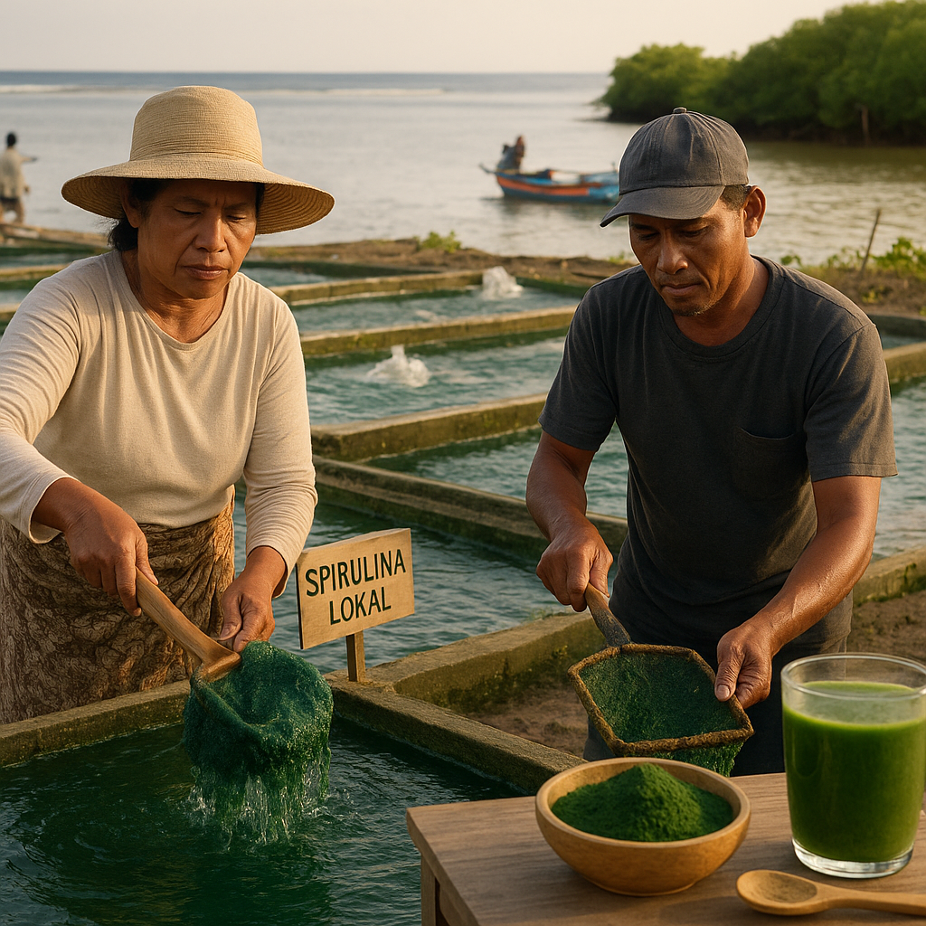 Mikroalga Spirulina Lokal Jadi Solusi Pangan Fungsional dan Penyerap Karbon di Kawasan Pesisir