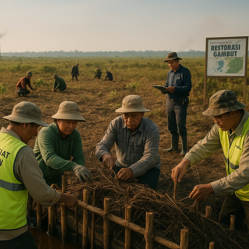 Restorasi Gambut Berbasis Masyarakat Mencegah Karhutla dan Serap Karbon di Kalimantan