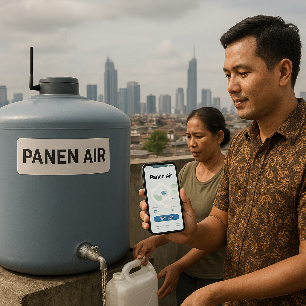 Aplikasi 'Panen Air' Koneksikan Pemilik Atap dengan Pengguna Air untuk Tangani Krisis Air Perkotaan