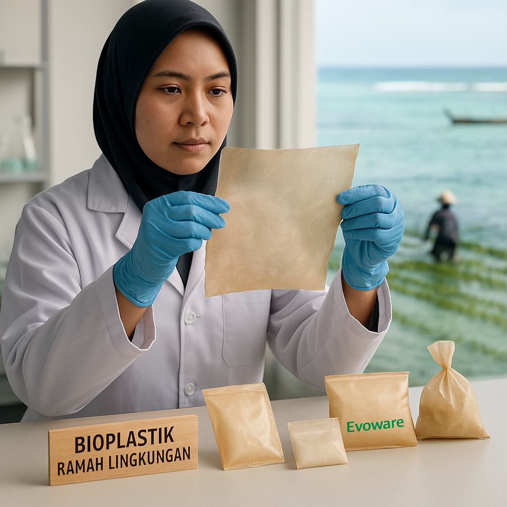 Startup Indonesia Kembangkan Bioplastik Ramah Lingkungan dari Rumput Laut