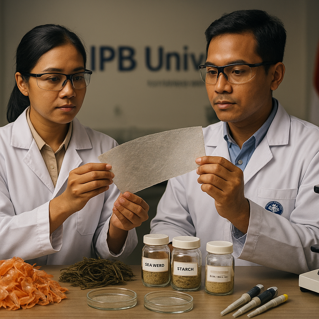 Inovasi Peneliti IPB: Bioplastik Ramah Lingkungan dari Limbah Kulit Udang dan Rumput Laut