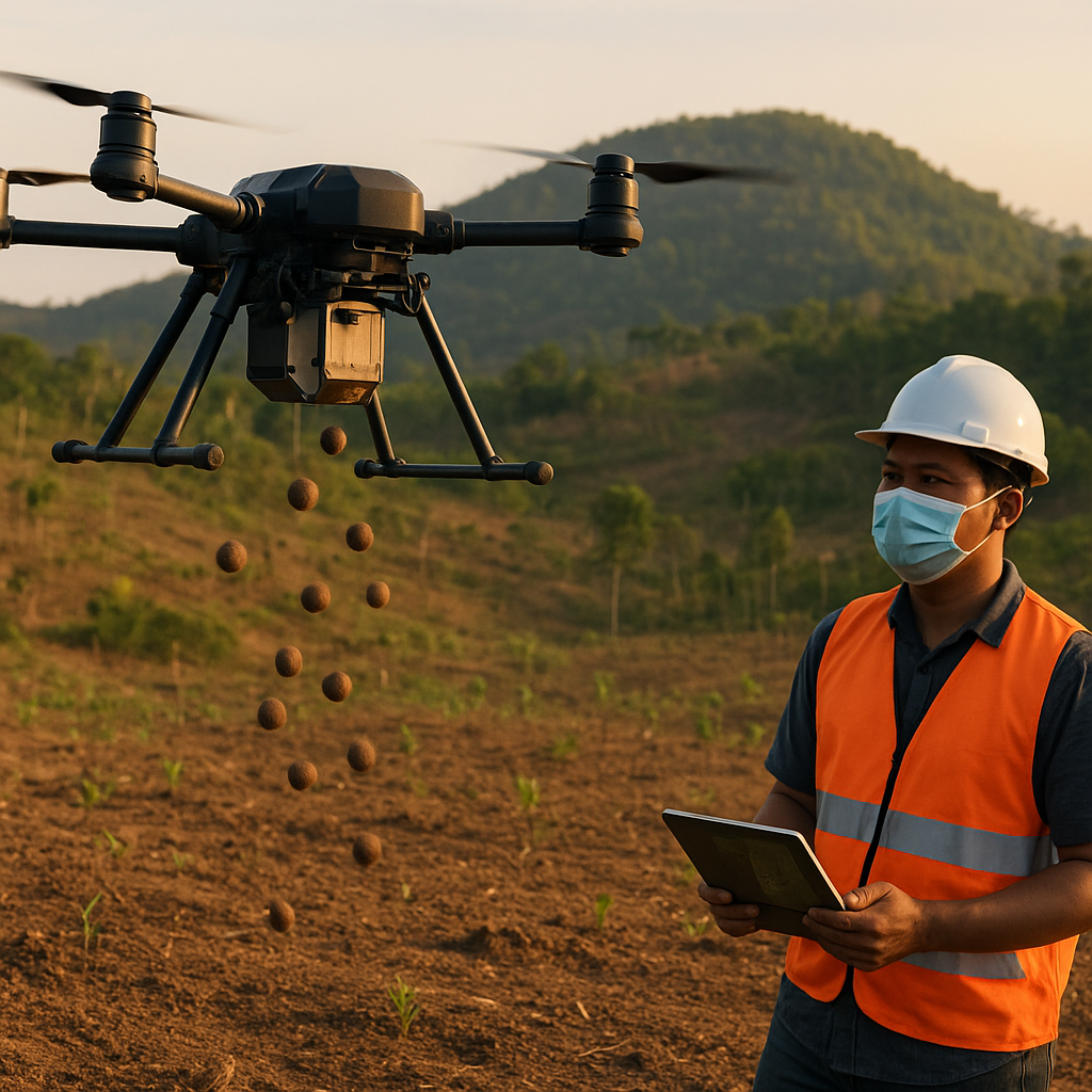 Inovasi Drone Penyebar Benih dan Pupuk Presisi Tingkatkan Efisiensi Reboisasi