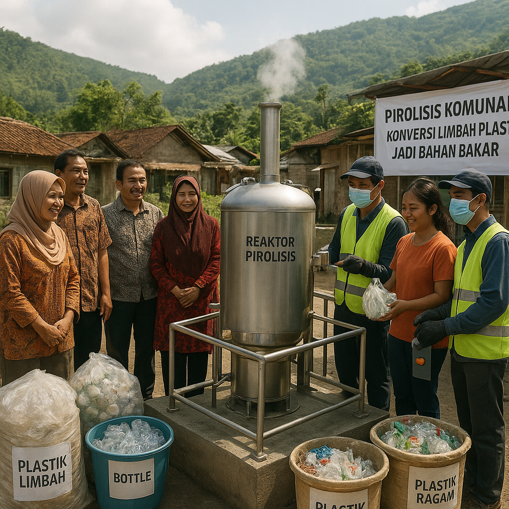 Konversi Limbah Plastik menjadi Bahan Bakar dengan Teknologi Pirolisis Skala Komunal