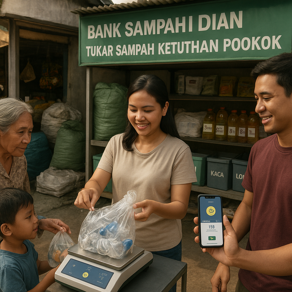Bank Sampah Digital Koin untuk Tukar Sampah dengan Kebutuhan Pokok