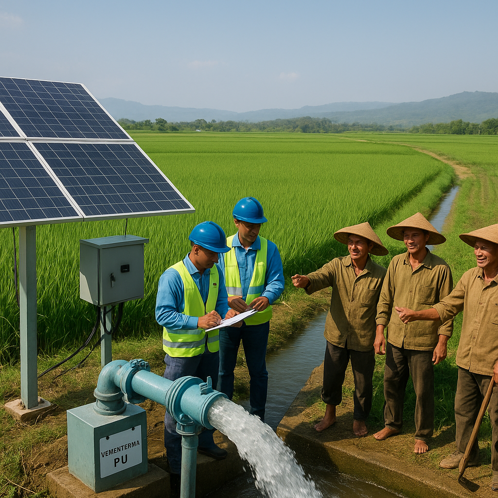 Pompa Air Tenaga Surya Kementerian PU Selamatkan 250 Hektare Sawah dari Ancaman Kekeringan