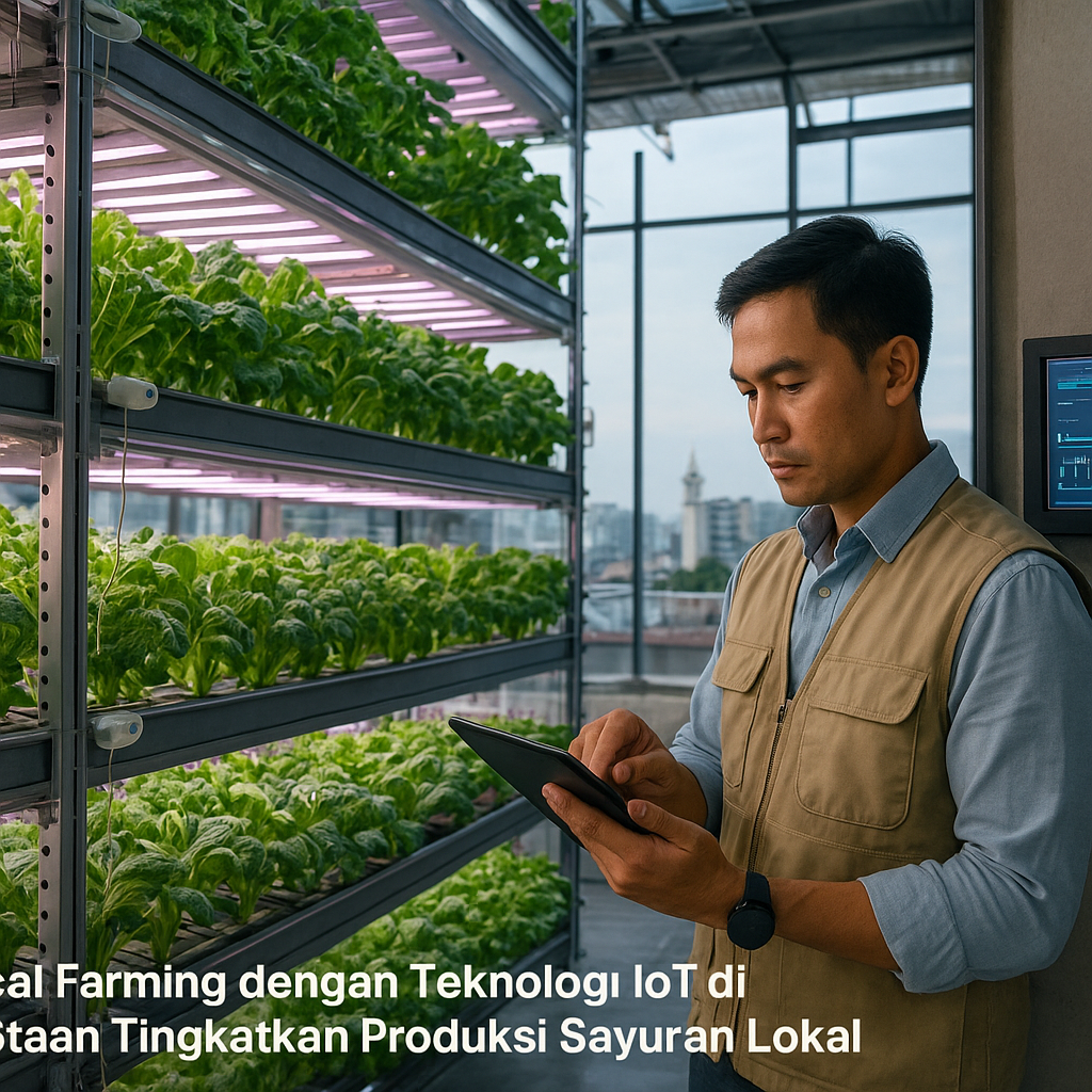 Vertical Farming dengan Teknologi IoT di Perkotaan Tingkatkan Produksi Sayuran Lokal