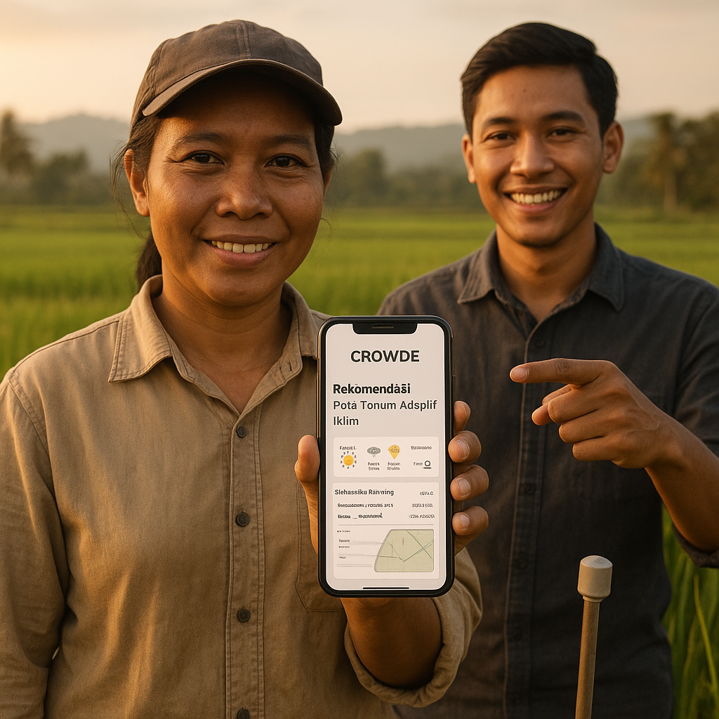 Aplikasi CROWDE Rancang Pola Tanam Adaptif Iklim untuk Petani Kecil