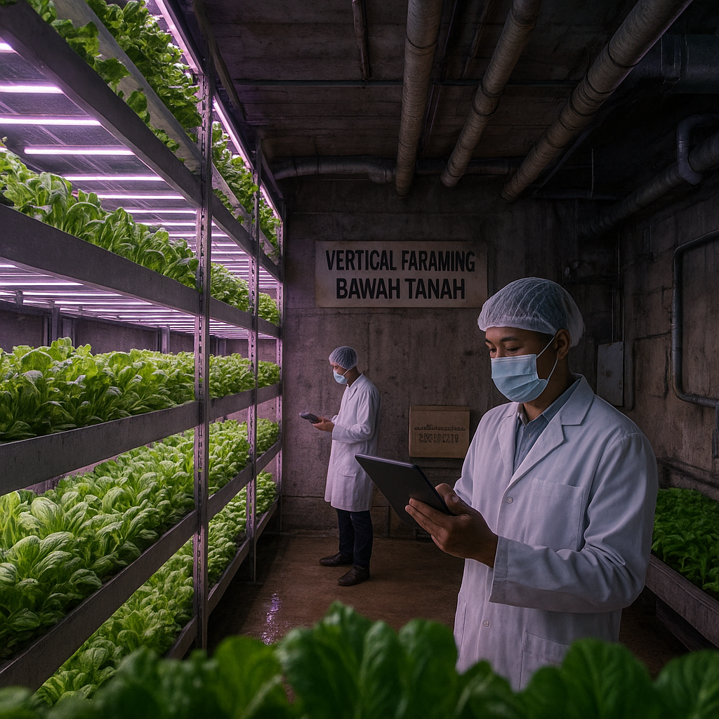 Vertical Farming Bawah Tanah di Singapura Jadi Solusi Lahan Terbatas