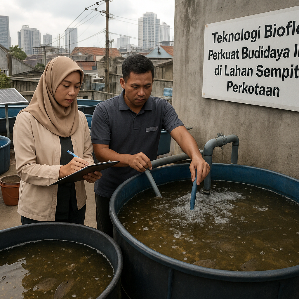 Teknologi Bioflok Perkuat Budidaya Ikan di Lahan Sempit Perkotaan
