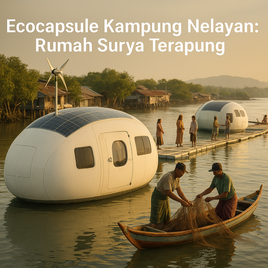 Ecocapsule Kampung Nelayan: Rumah Surya Terapung di Pesisir Mengatasi Krisis Energi & Tempat Tinggal