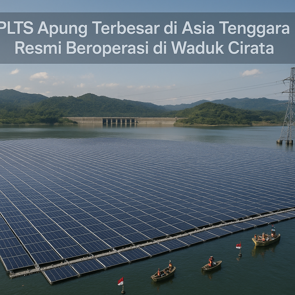PLTS Apung Terbesar di Asia Tenggara Resmi Beroperasi di Waduk Cirata