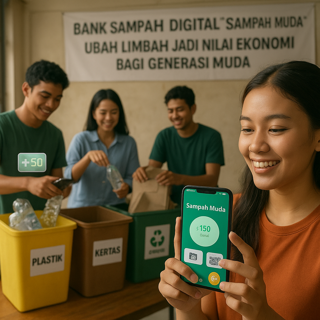 Bank Sampah Digital 'Sampah Muda' Ubah Limbah Jadi Nilai Ekonomi bagi Generasi Muda