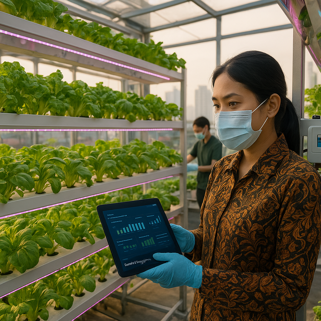 Pertanian Vertikal dengan Sistem Hidroponik dan IoT di Perkotaan Tingkatkan Pasokan Sayur Lokal