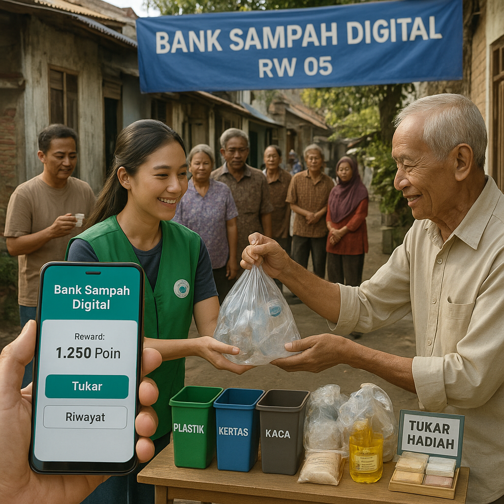 Bank Sampah Digital dengan Sistem Reward Meningkatkan Pengelolaan Limbah di Tingkat RW