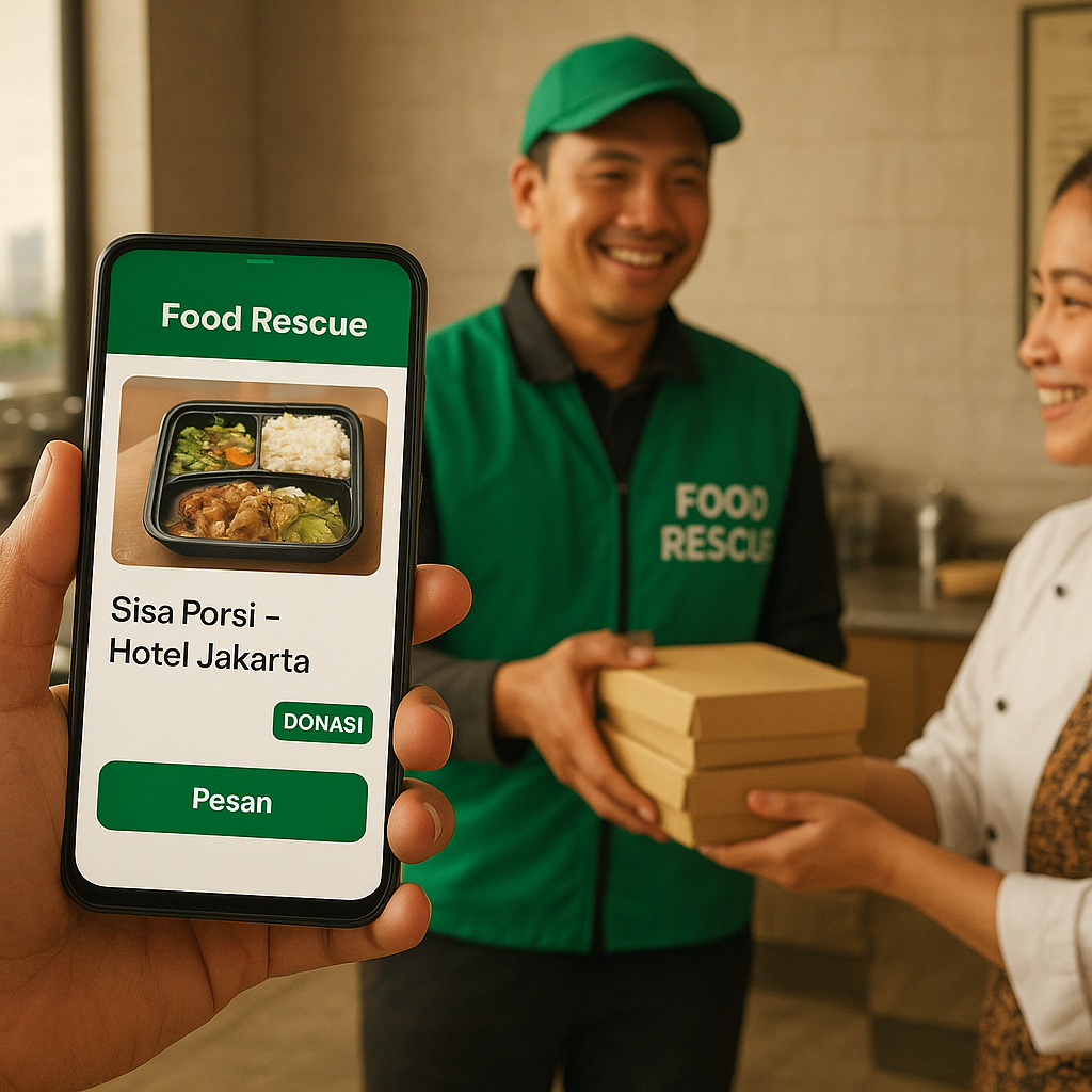 Aplikasi 'Food Rescue' Karya Anak Bangsa Kurangi Sampah Makanan dari Restoran dan Hotel