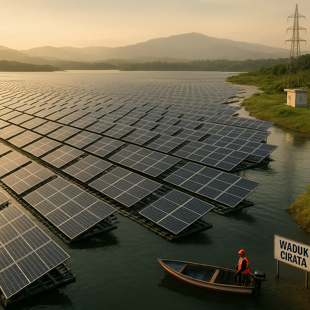 Panel Surya Apung di Waduk Cirata: Terbesar di Asia Tenggara, Padukan Energi Bersih dan Konservasi Air