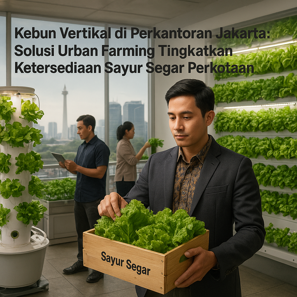 Kebun Vertikal di Perkantoran Jakarta: Solusi Urban Farming Tingkatkan Ketersediaan Sayur Segar Perkotaan
