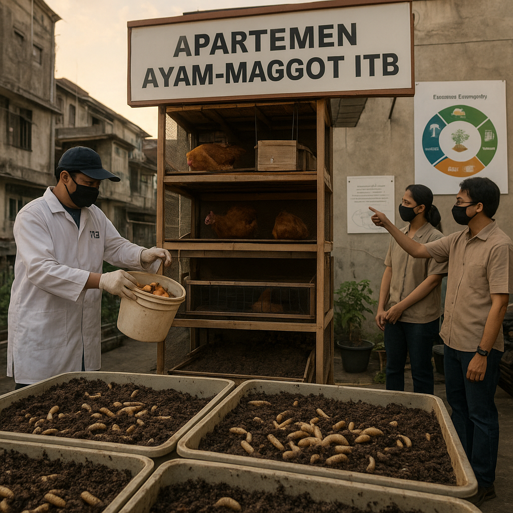 Apartemen Ayam-Maggot ITB: Solusi Sirkular untuk Sampah Organik di Kawasan Padat