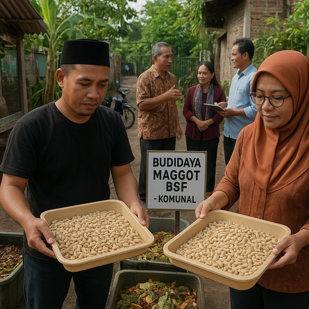 Budidaya Maggot BSF Skala Komunal Jadi Solusi Sampah Organik dan Pakan Ternak