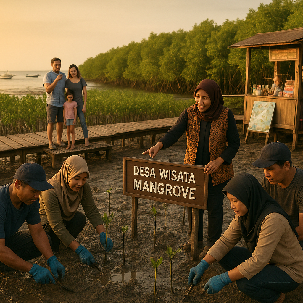 Restorasi Ekosistem Mangrove Berbasis Desa Wisata di Pantai Utara Jawa