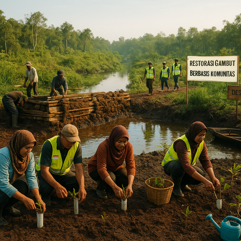 Restorasi Gambut Berbasis Komunitas di Kalimantan Cegah Kebakaran dan Serap Karbon