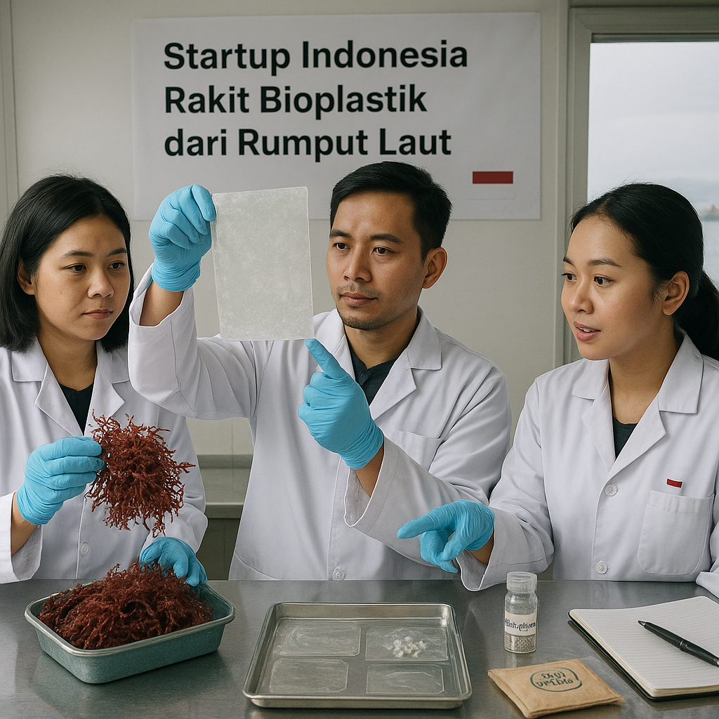 Startup Indonesia Rakit Bioplastik dari Rumput Laut, Kurangi Sampah Plastik Konvensional