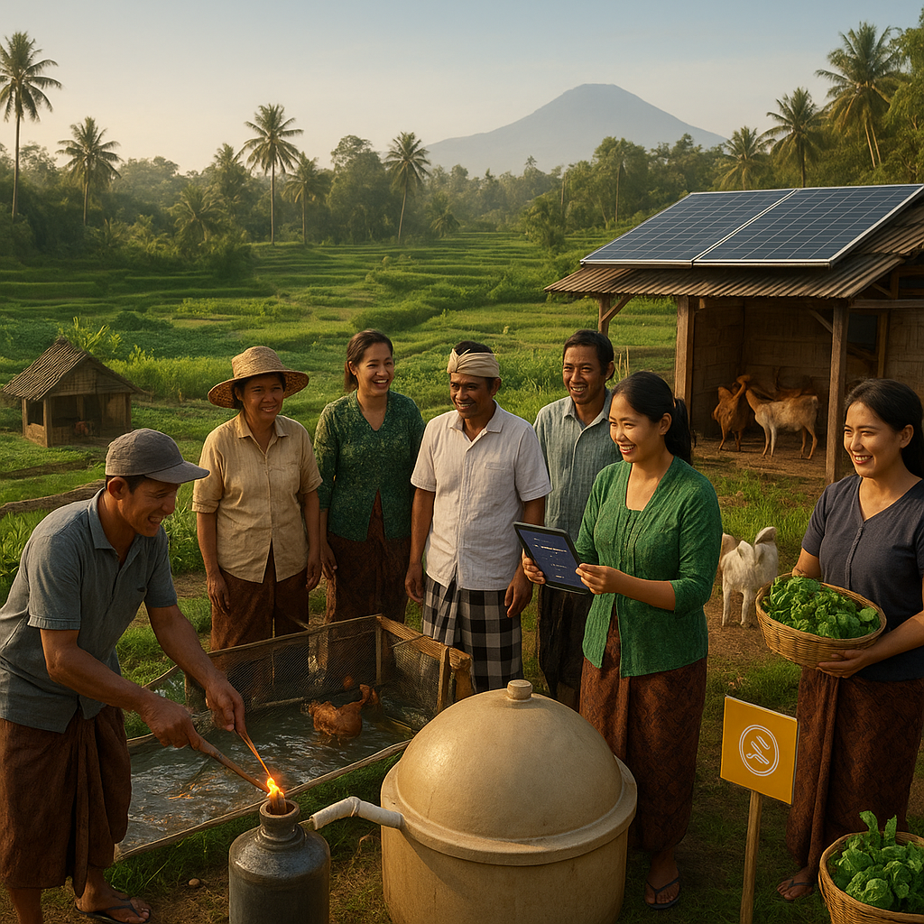 Komunitas di Bali Kembangkan Sistem Pertanian Terpadu dengan Energi Terbarukan untuk Desa Mandiri