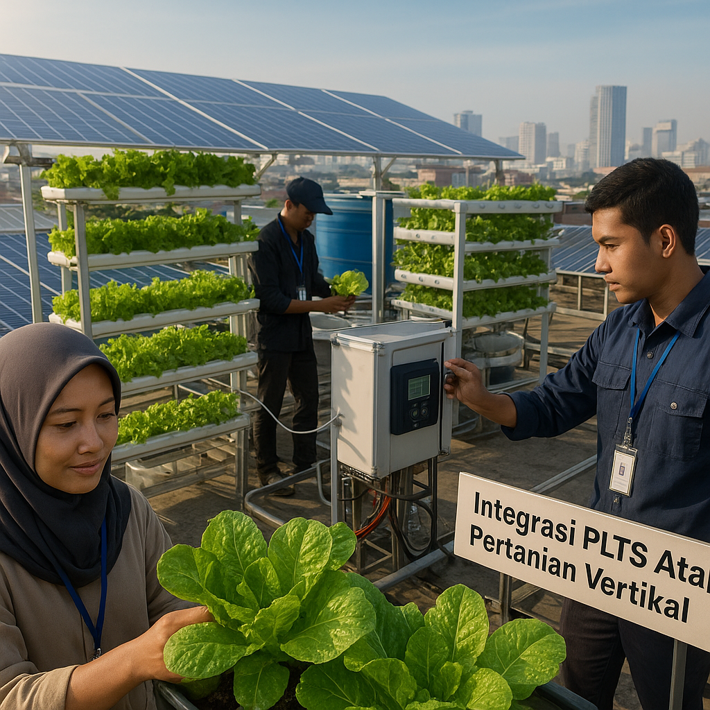 Integrasi PLTS Atap dan Pertanian Vertikal di Kawasan Perkotaan