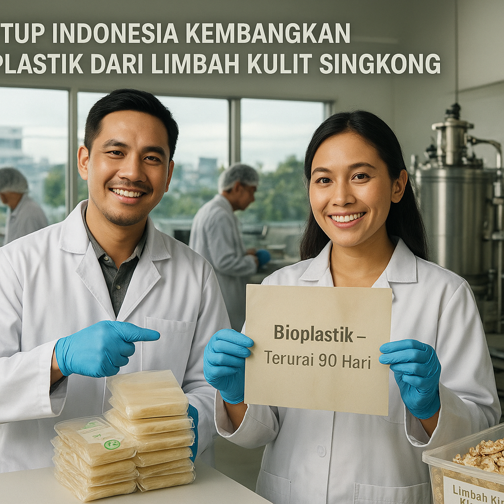 Startup Indonesia Kembangkan Bioplastik dari Limbah Kulit Singkong yang Terurai dalam 90 Hari