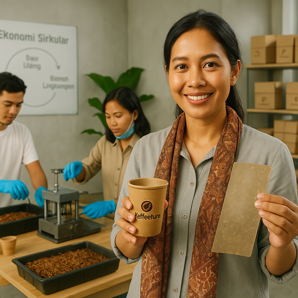 Startup Indonesia Olah Limbah Kulit Kopi Jadi Material Fungsional dan Ramah Lingkungan