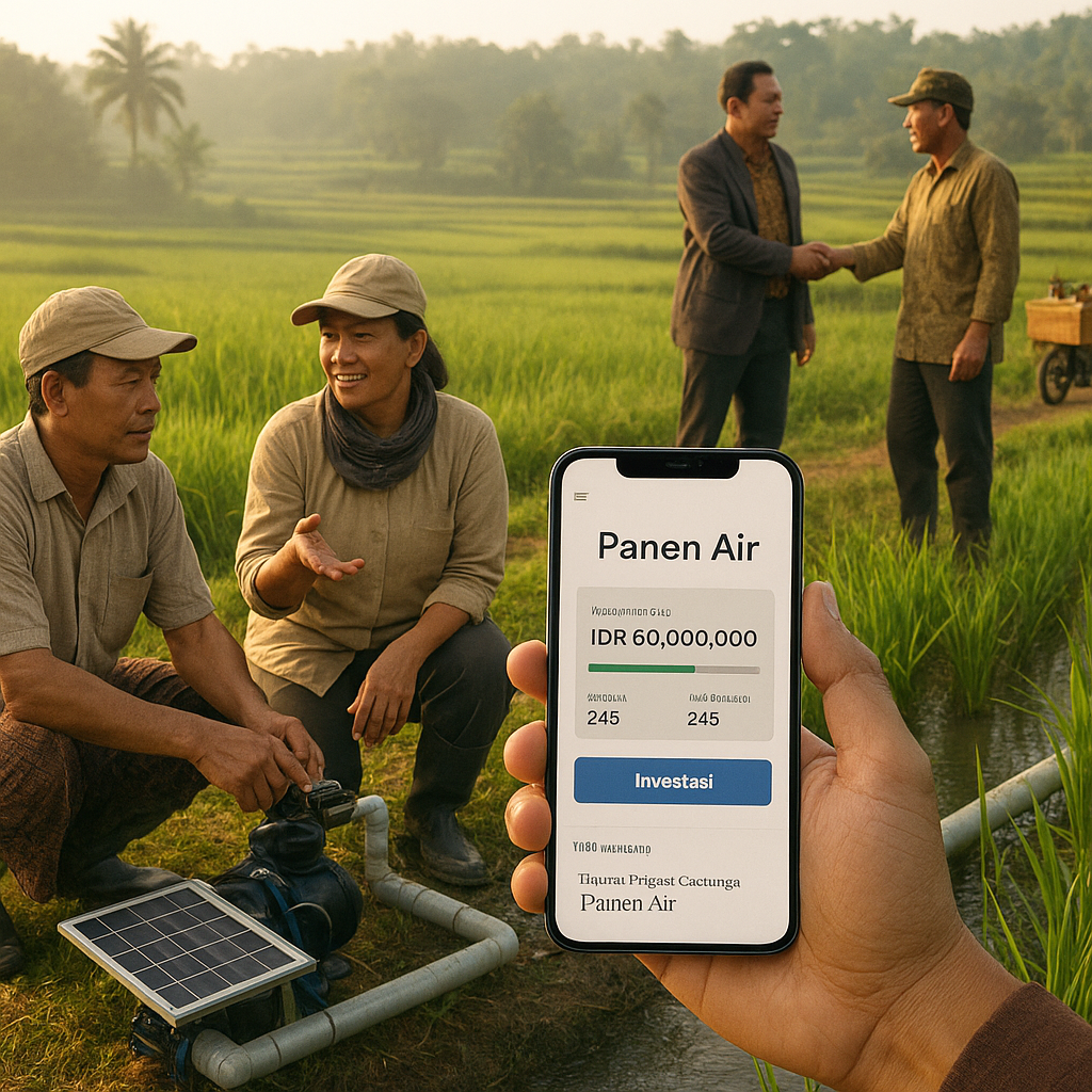 Aplikasi 'Panen Air' Kembangkan Sistem Bagi Hasil untuk Investasi Irigasi Pertanian Skala Kecil